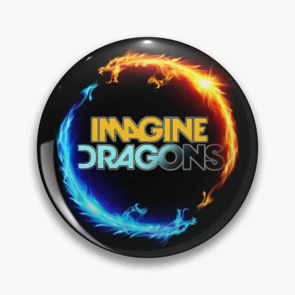 Imagine Dragon Is Circle  Soft Button Pin Decor Cartoon Women Fashion Badge Brooch Metal Funny Hat Clothes Creative Lapel Pin