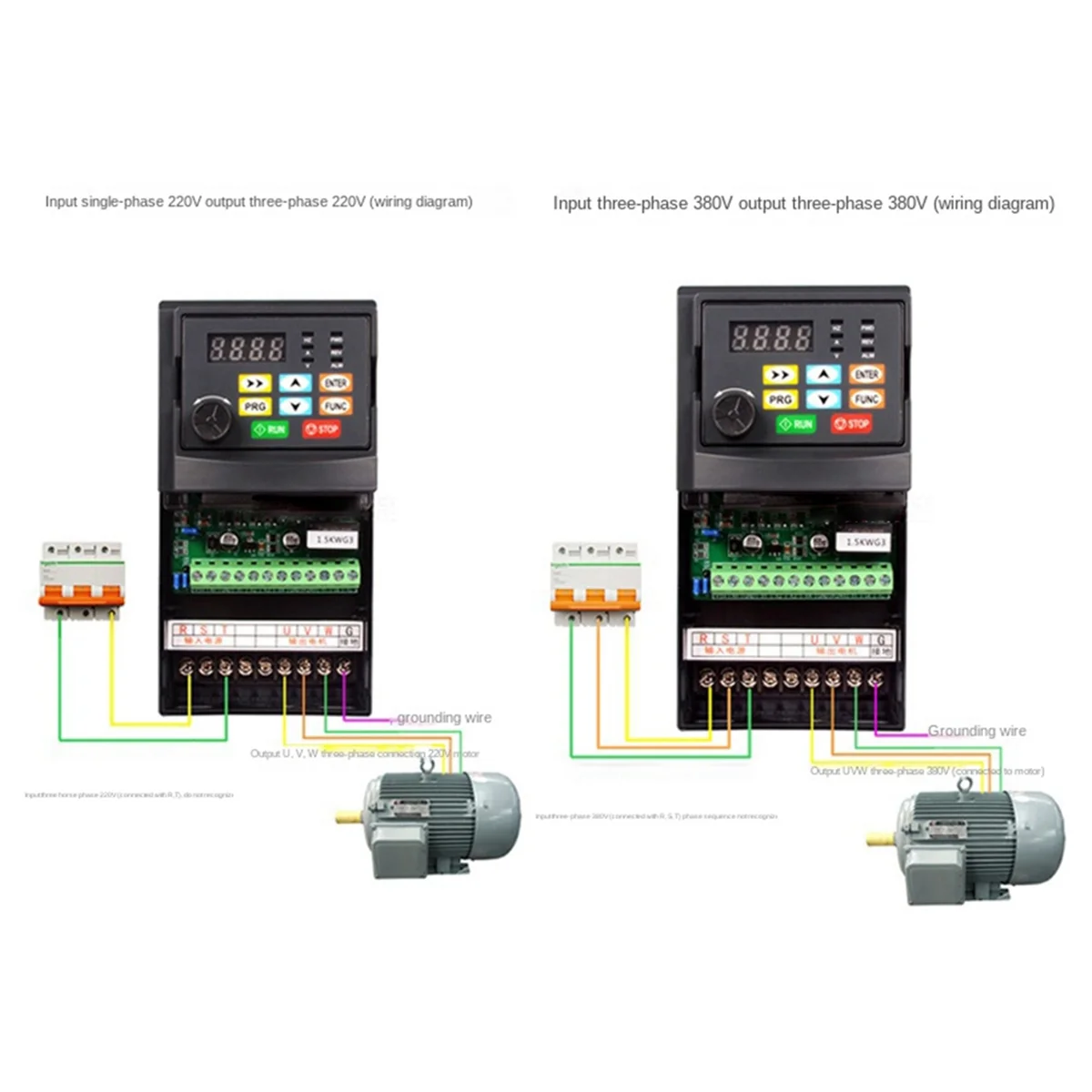 

Frequency Inverter 220V-0.75KW 1PH-3PH Frequency Inverter Asynchronous Motor Speed Controller for Fan and Water Pump