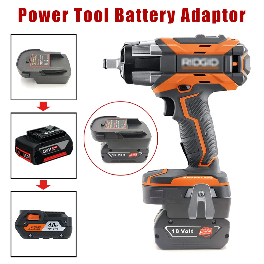Battery Converter Adapter for Bosch BAT Series 18V Lithium Batteries for RIDGID for AEG 18V Lithium Battery Power Tools Drills - view 6
