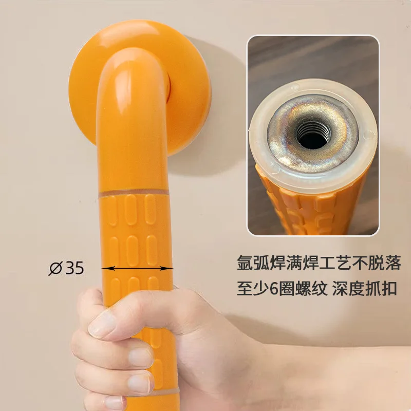 화장실 안전 레일 지원 욕실용 미끄럼 방지 장애인 그랩 바, 노인을 위한 다리가 있는 스테인레스 스틸 안전 난간