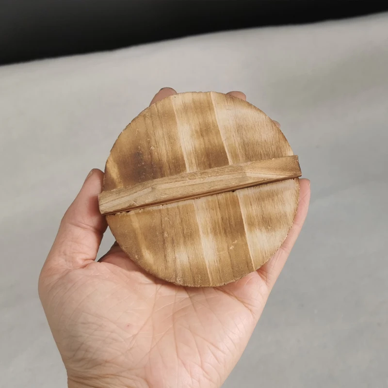 9.5cm wok wood lid mini pot cover