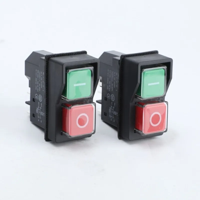 1PC AC250V 16A Waterproof Electromagnetic Push Button switch 4/5Pin  Can Replace KJD17 KLD-28protection Starter Safety Switch