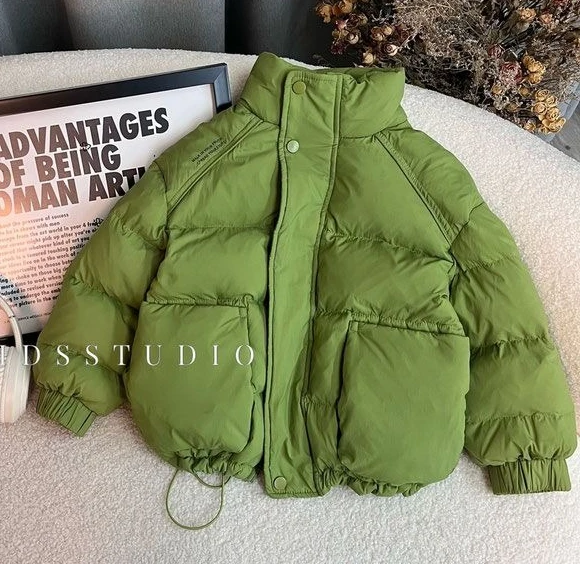 

Boy girl Cotton Jacket 2025 Autumn Winter New Children Down Cotton Jacket Short Korean Fashion Warm Versatile coat for Children