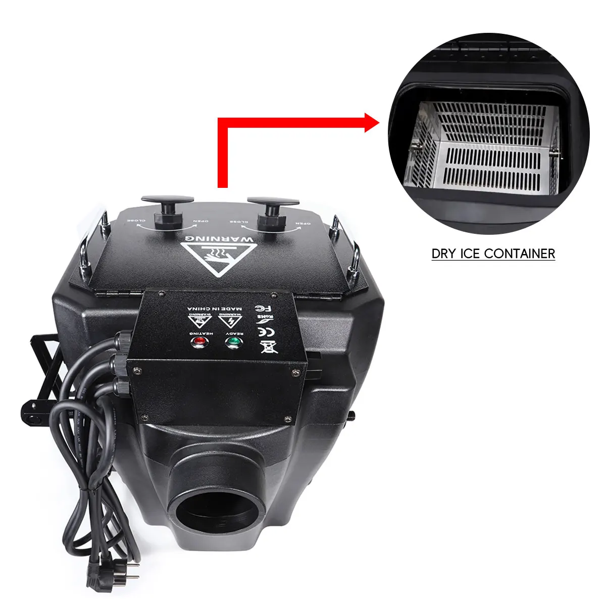 Manufacturer 3500 watts electric dry ice fog machine iron stage wedding special effects equipment low-lying fog machine