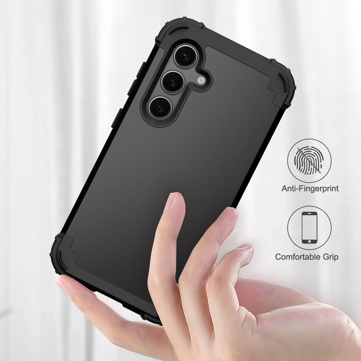 Heavy Duty Hybrid Sturdy Armor Defender High Impact Shockproof Protective Case For Samsung Galaxy S24 FE 5G Cover 2024