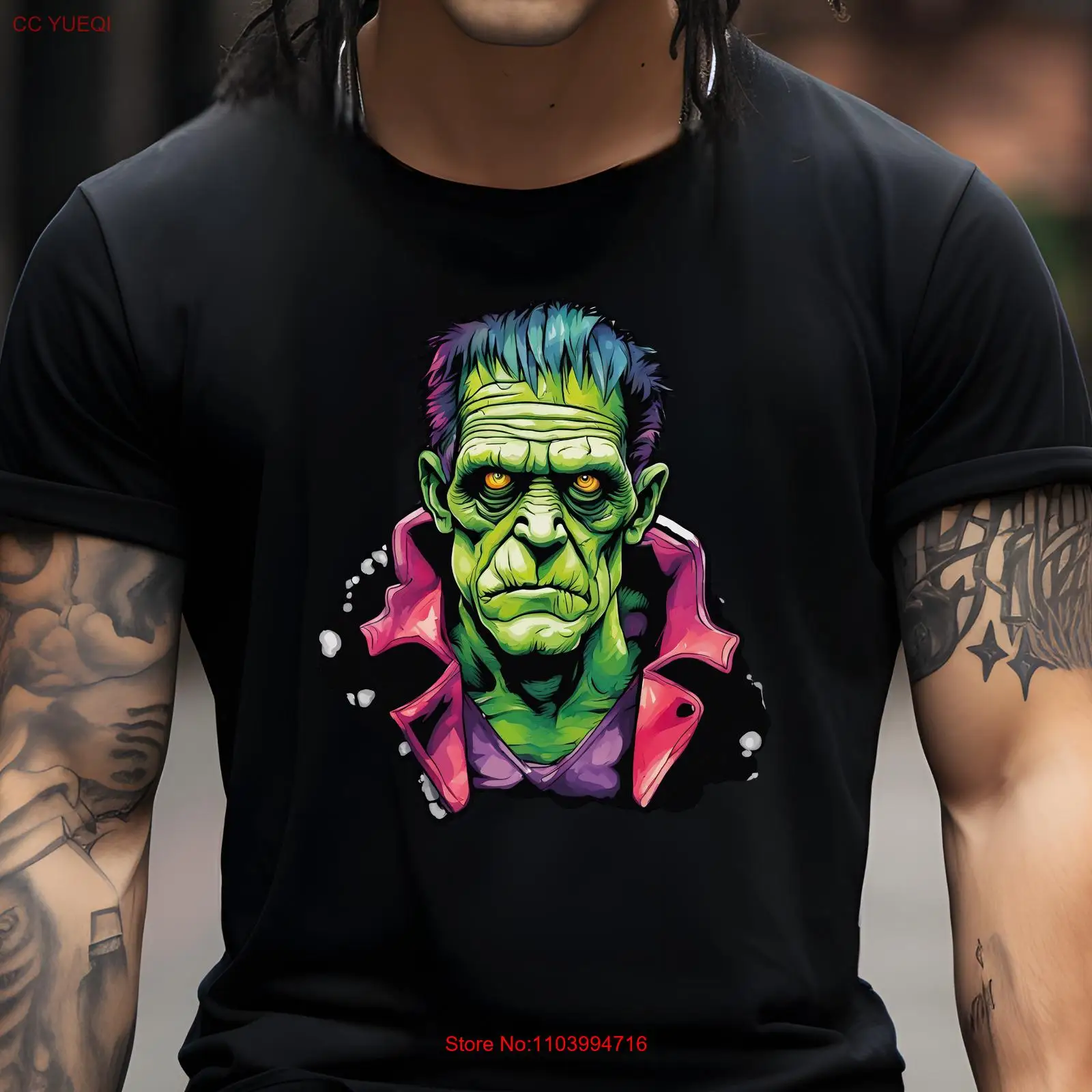 Frankenstein Monster Fan Art Horror Movie T-Shirt Gothic Tshirt Horror Halloween