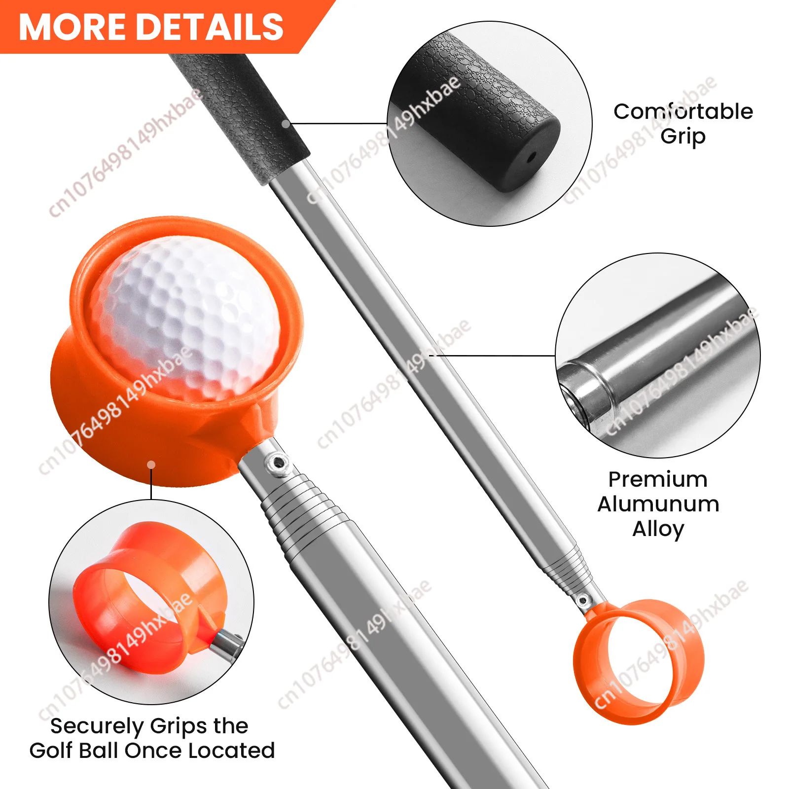 Golf Ball Picker Golf Ball Retriever Telescopic Retriever Pick Up Grabber Claw Sucker Tool for Water Golf Accessories