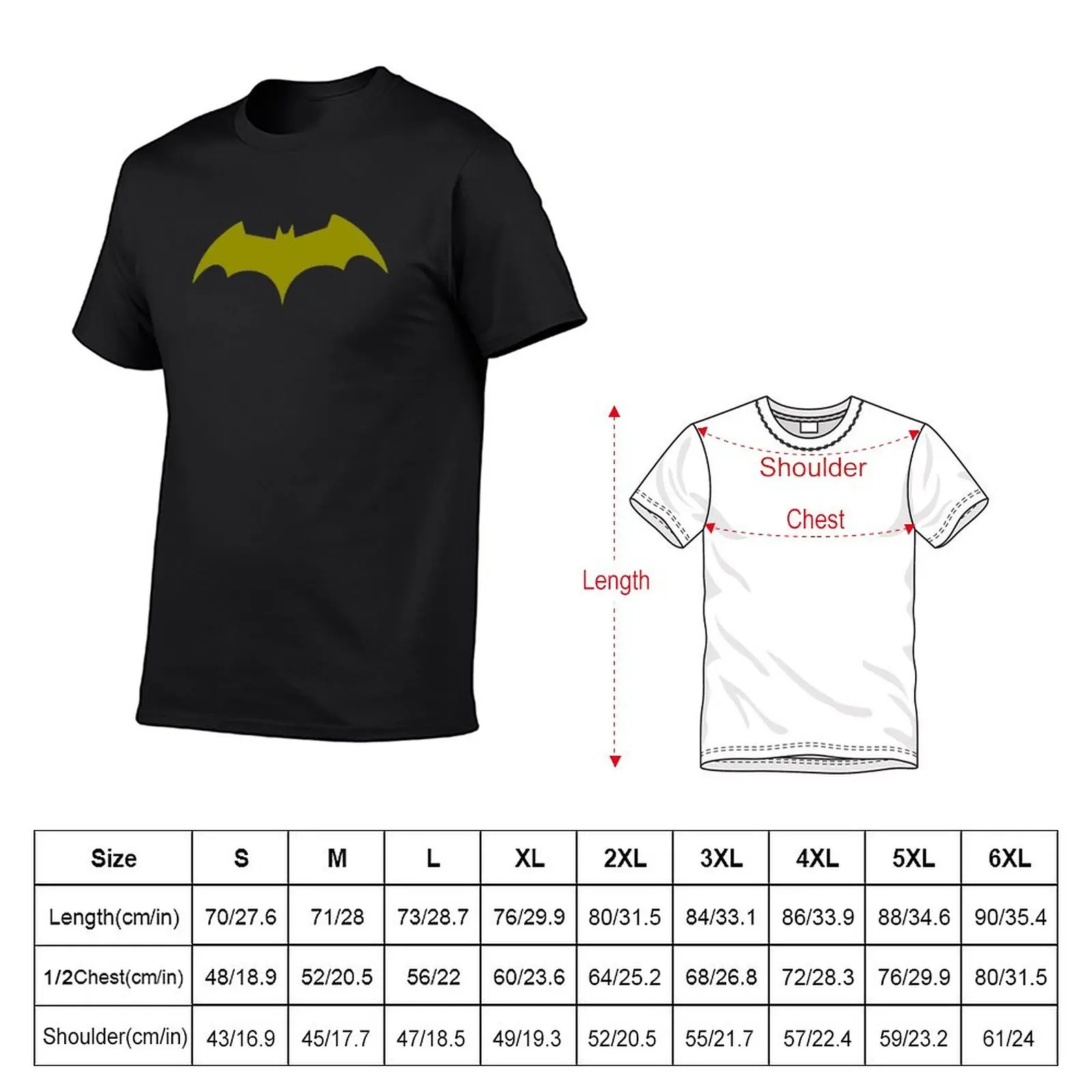 Yello Bat Symbol T-Shirt shirts graphic tees Blouse summer tops anime mens clothing