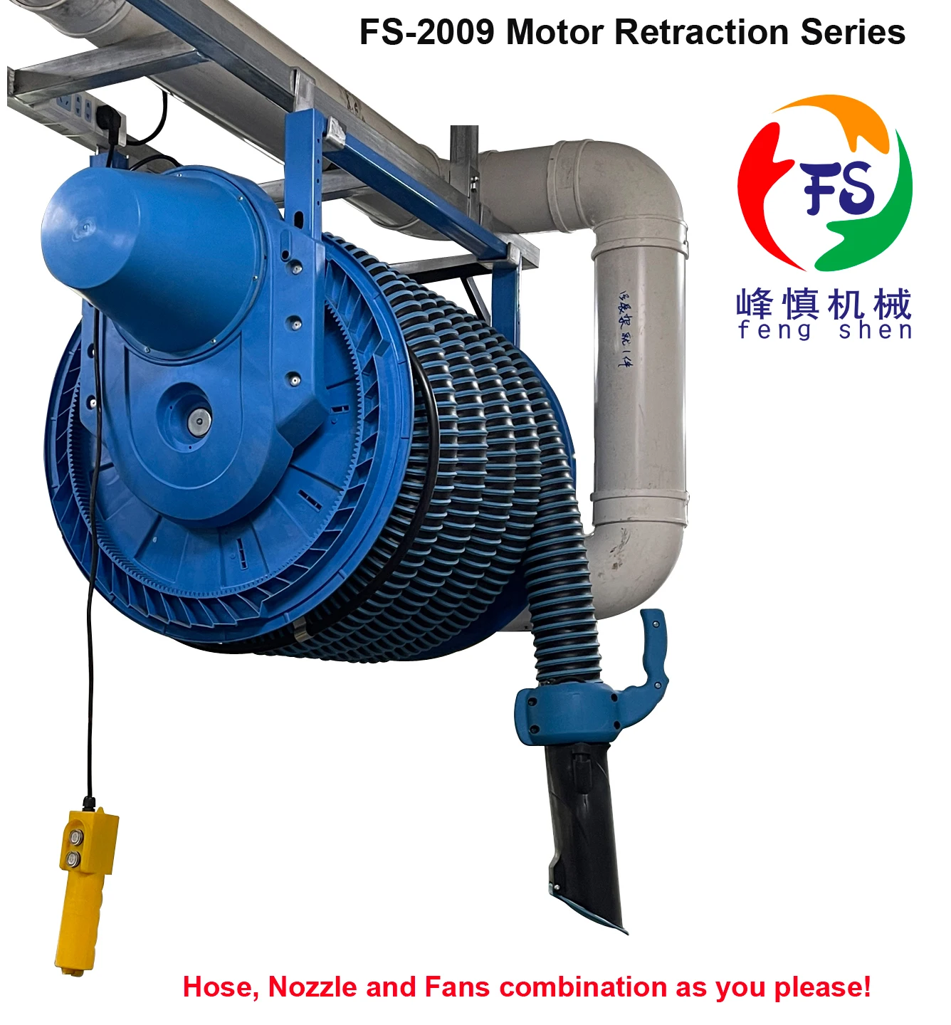 Automatic Motorized Garage Exhaust Extraction System Steel Workshop Vehicle Equipment Car Accessories