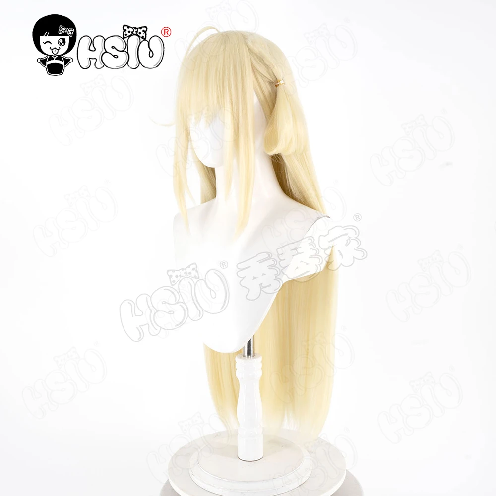 Sky Striker Ace Cosplay Perücke HSIU 80 cm beige weiß Langes Haar Synthetische Perücke + Perückenkappe SPIEL Offizielles Kartenspiel Cosplay Perücke