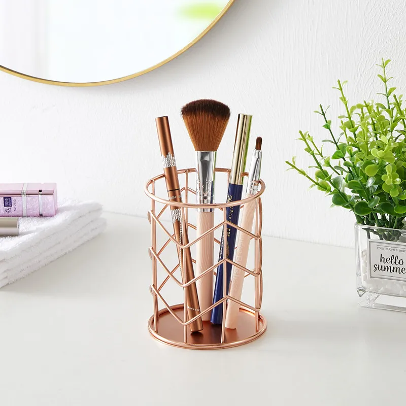 Cosmetic Make-up Brush Storage Box Table Organizer Make Up Tools Pen Makeup Cup Lipstick Nail Polish Dressing Table Holder Box