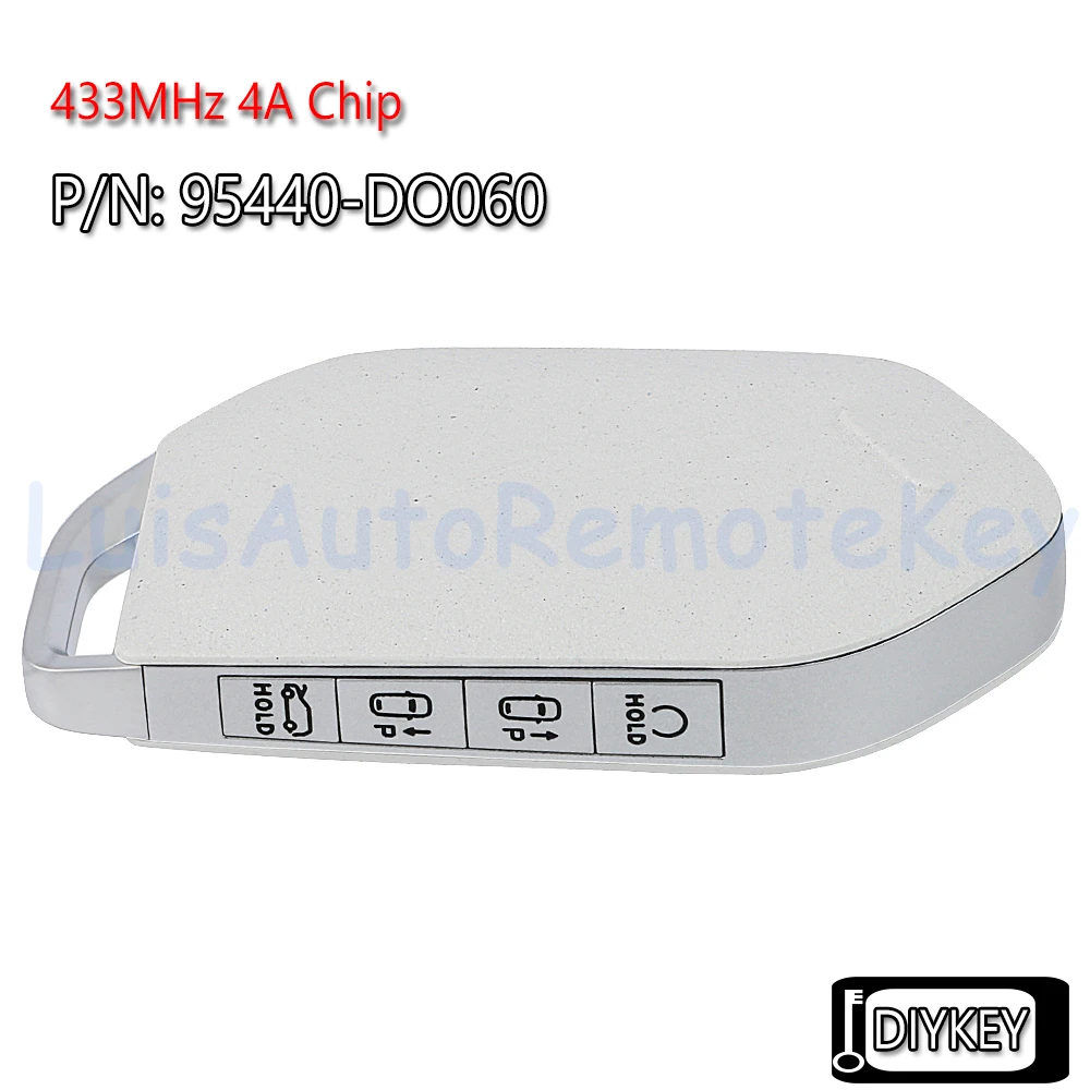 3+4 7 Buttons Smart Remote Car Key Fob 433MHz 4A Chip Replacement for Kia EV9 2024 2025 P/N: 95440-DO060