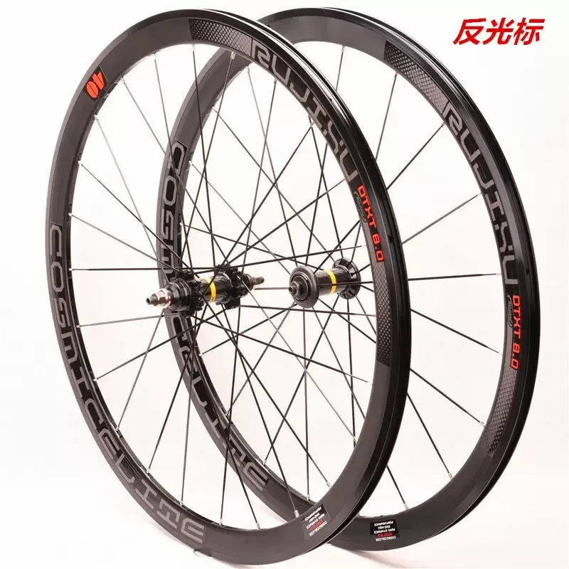 700C 40mm Fixed Gear Wheel set track bicycle carbon HUB wheelset alloy rim Anti-cursor Bicycle Racing Wheels