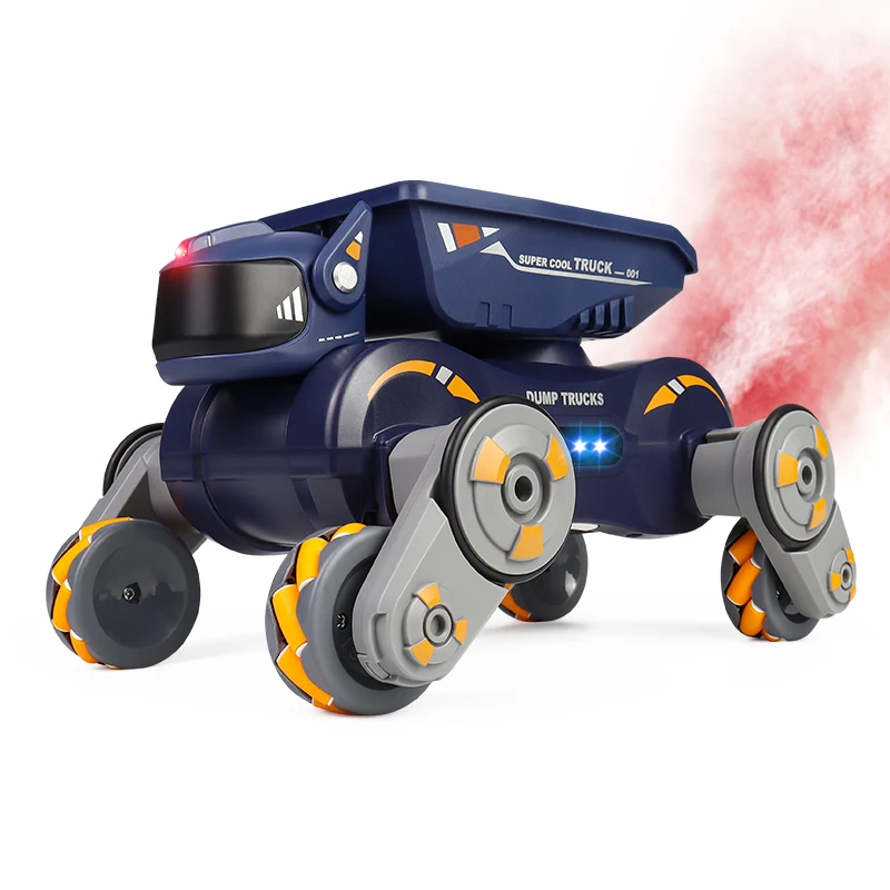 Coche acrobático 4WD RC 2,4G, Radio de Control Dual, inducción de gestos, música, luz, acrobacias, Spray, máquina de Control remoto, juguete para perros