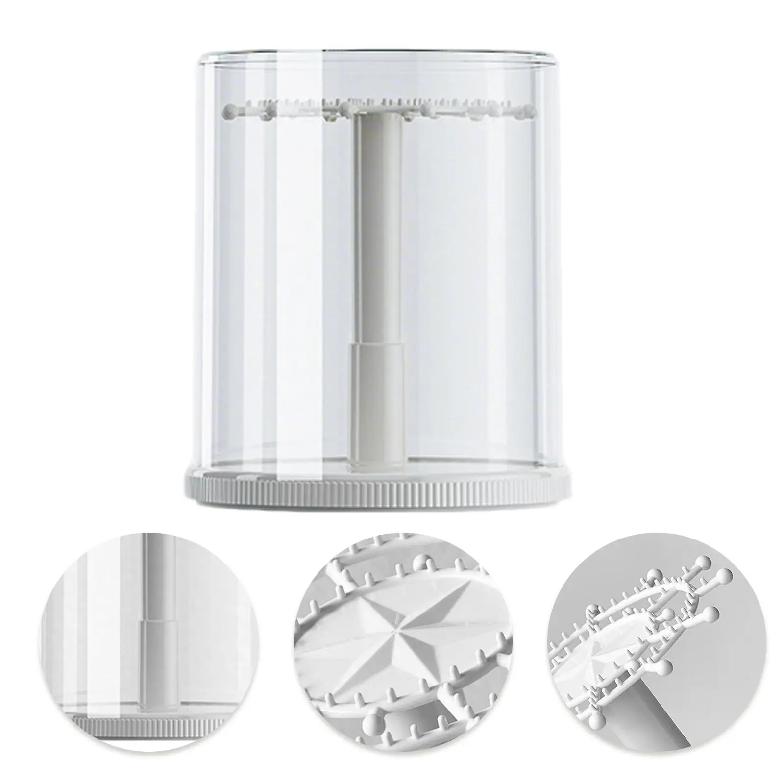 Clear Plastic Dolls Showcase Rotating Display Box Dustproof for Collectible Toys Action Figures Miniatures Organizer