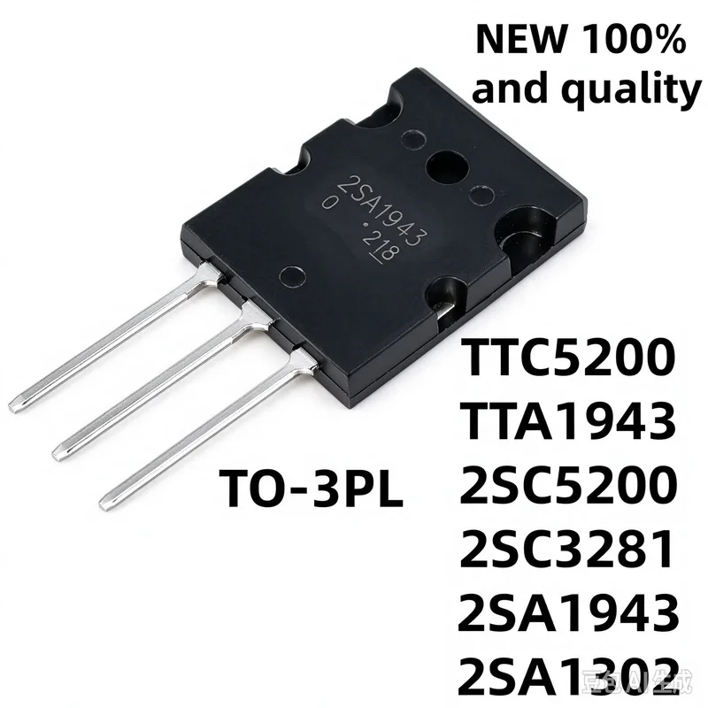 brand new 5Piezas/LOT 2SC5200 TTA1943 TTC5200 TO-3PL 2SA1302 2SA1943 2SC3281 Audio tube