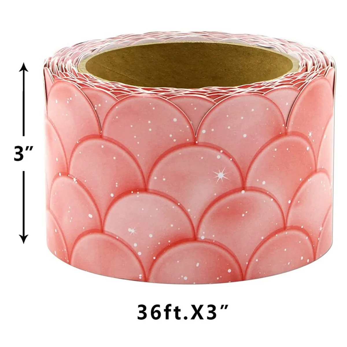 X40A_20M Ombre Pink Scallops Bulletin Board Borders Straight Borders