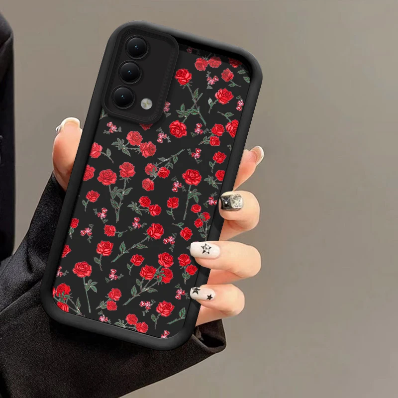 حافظة لهاتف شاومي ريدمي 15C 4G 11A 10A 10C 9C NFC 9AT 9T 9 Power 15 14C 13C 13 12 12C غطاء زهرة غير لامع