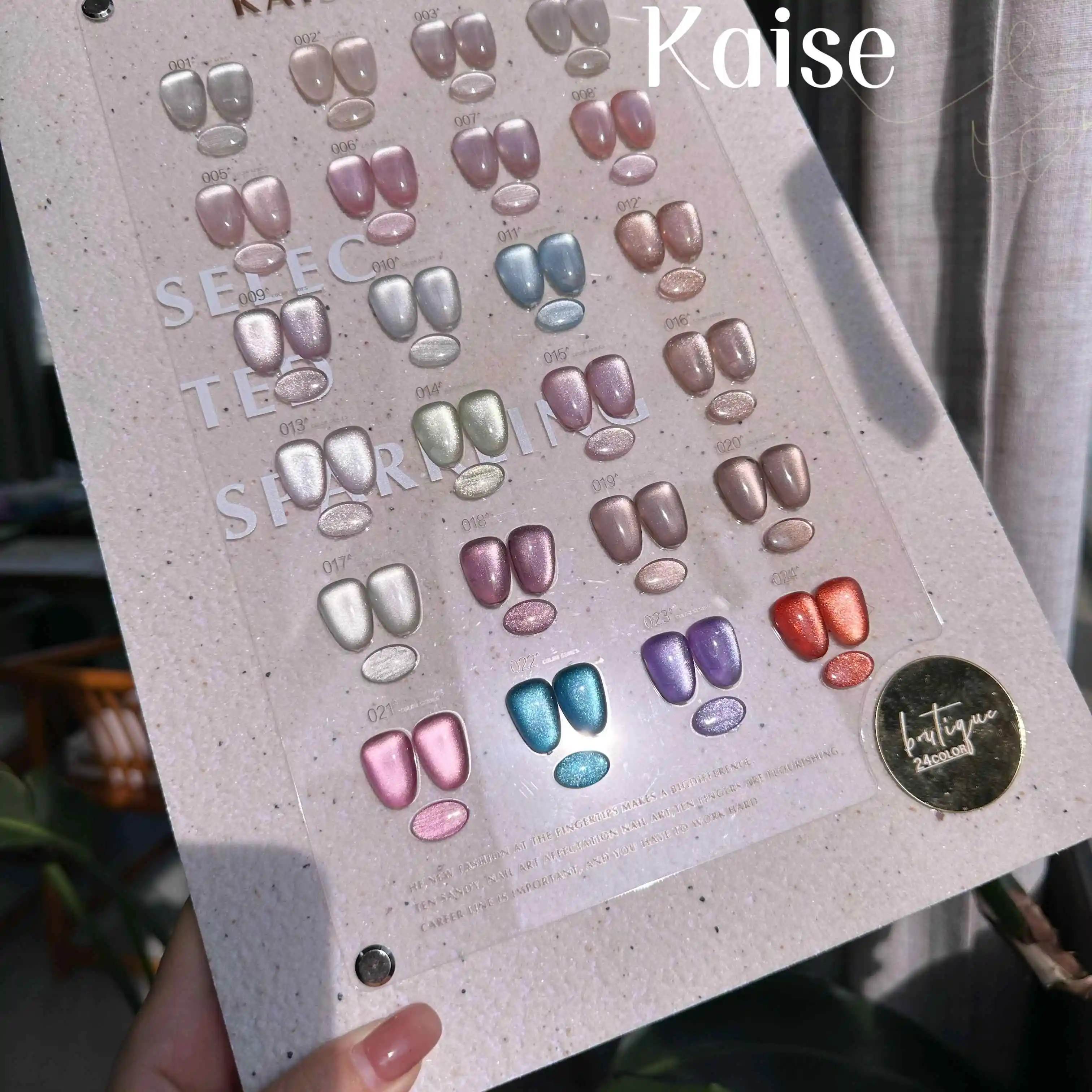 KAISE 24-kolorowy zestaw żelu do paznokci Cat eye Fashion Nail art kit 2024 Nowa profesjonalna gorąca sprzedaż Nietoksyczny żel UV Salon paznokci Hurtownia