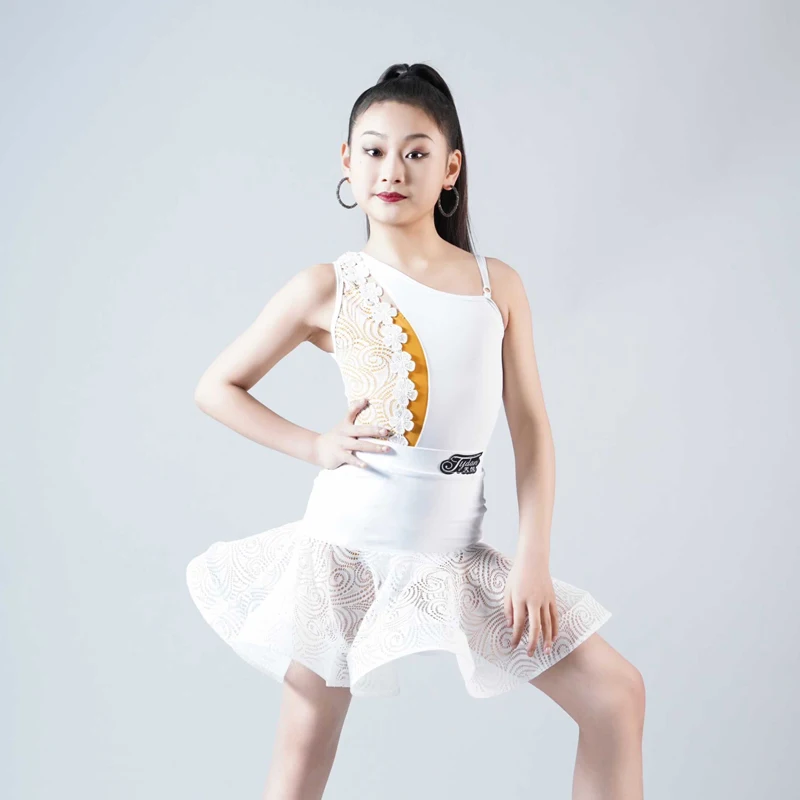 

Summer National Standard Ballroom Dance Dresses Girls Latin Dance Competition Dress Kids Samba Chacha Rumba Dancing Clothes 9911