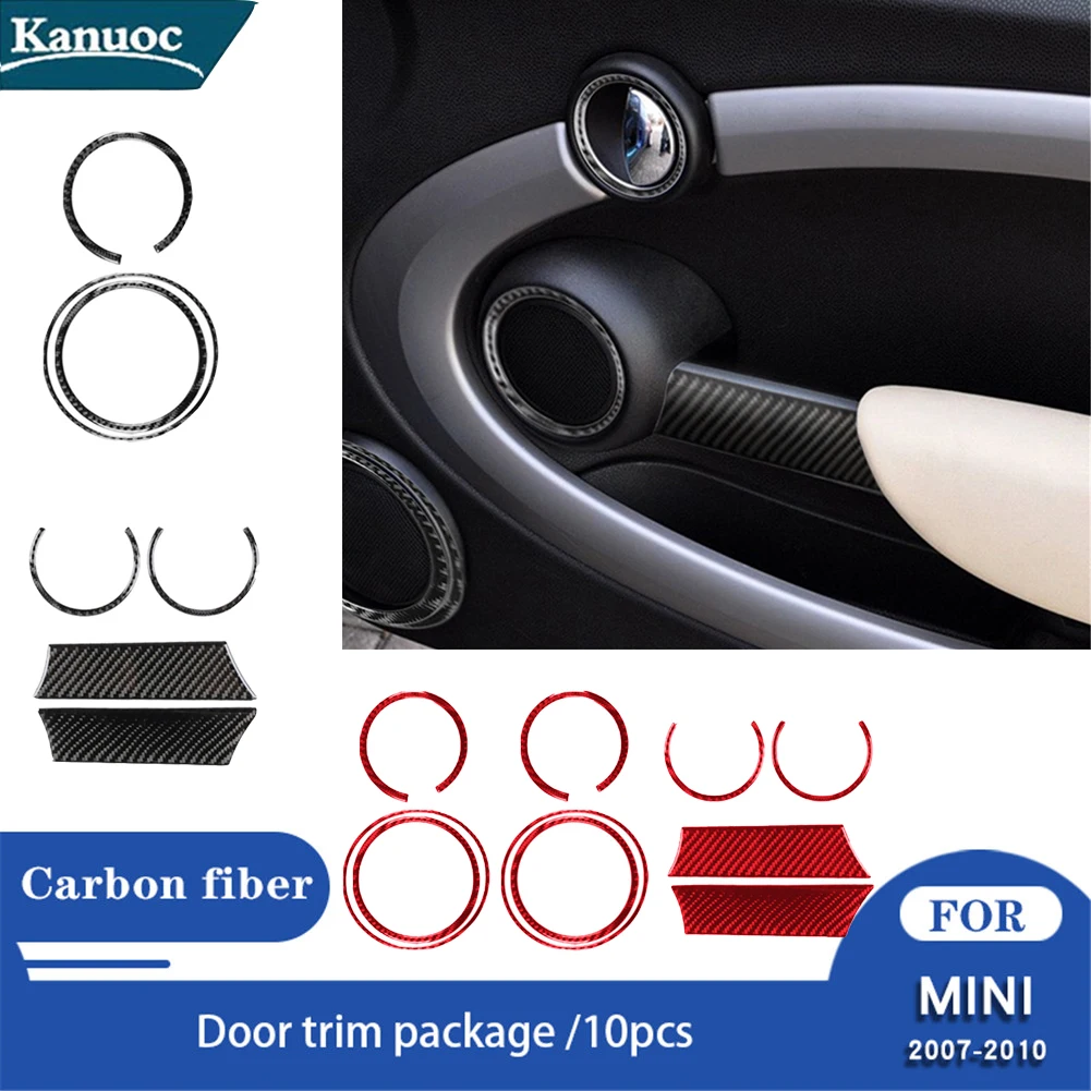 

Carbon Fiber Sticker For BMW MINI Cooper R55 R56 R57 2007 2008 2009 2010 Door Decoration Car Interior Decorative Accessories