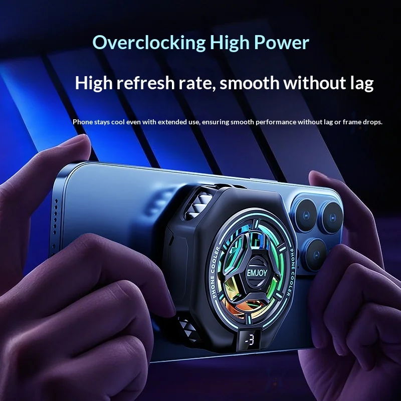 Magnetic Phone Cooler Back Clip With Digital Display Low Noise Fast Cooling For Gaming Streaming Smartphone Tablet Accessories