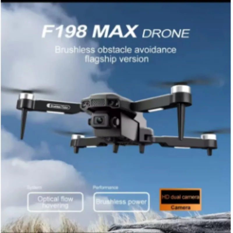 

Новый дрон F198 Профессиональная двойная камера с 1080P WIFI FPV HD Аэрофотосъемка Широкоугольный бесщеточный RC Складной квадрокоптер