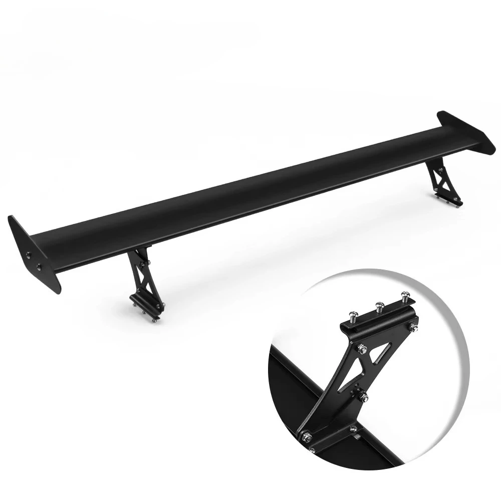 

Aluminum Alloy Universal Tail Spoiler Car Decoration Black Auto Replacement Accessories