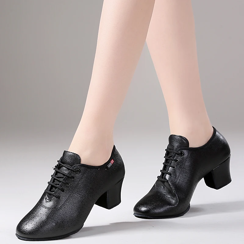 Fashion Women\'s High Heeled Leather Woman Dancing Dance Shoes Sneakers Ladies Modern Dancing Shoes Girls Ballroom Latin ﻿