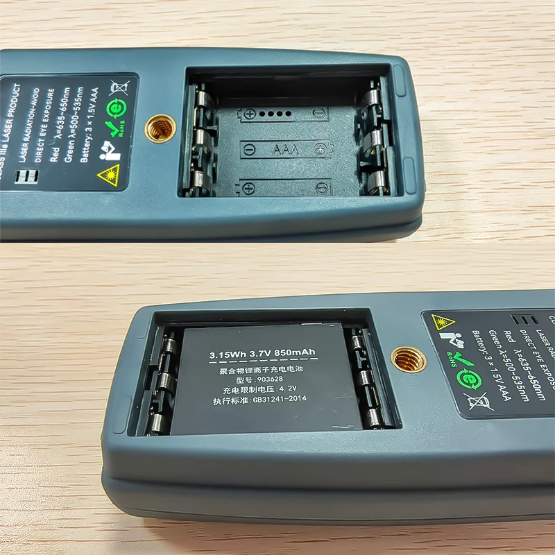 60 m Battery Laser Distance Meter Compact Industrial IP54 Waterproof Rangefinder with 7X Zoom 3A for Interior Use