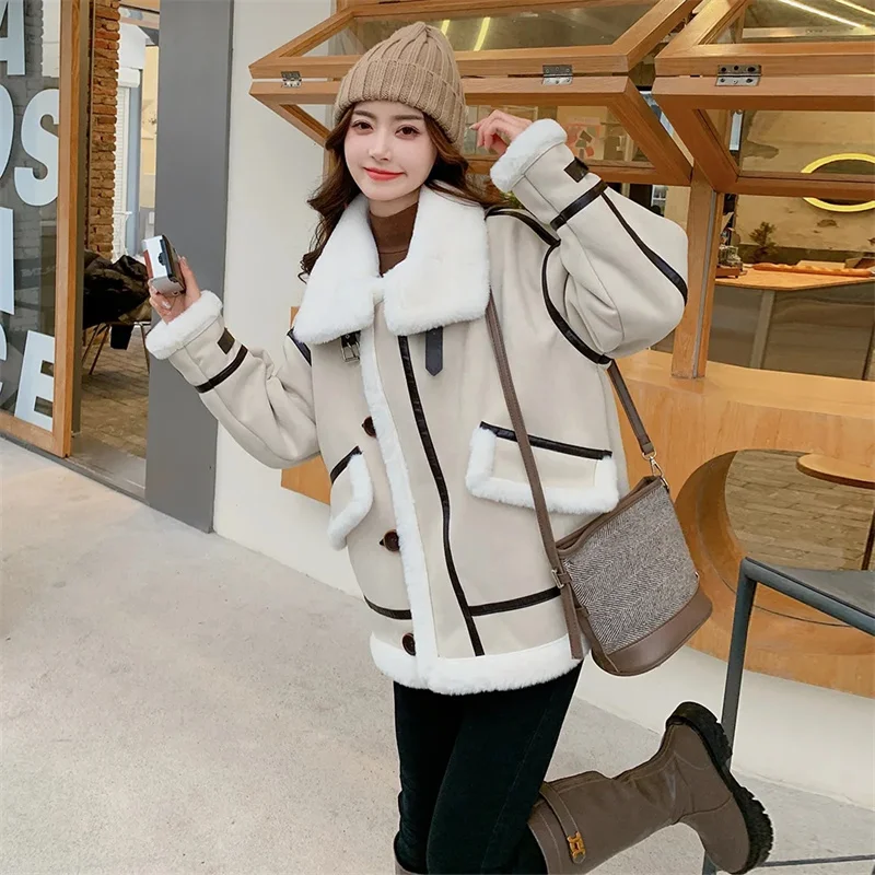 Fur Coat For Women In Autumn And Winter Thickened Single Breasted Short Fur Coat For Slimming Imitation Mink Fur Loose JacketTop