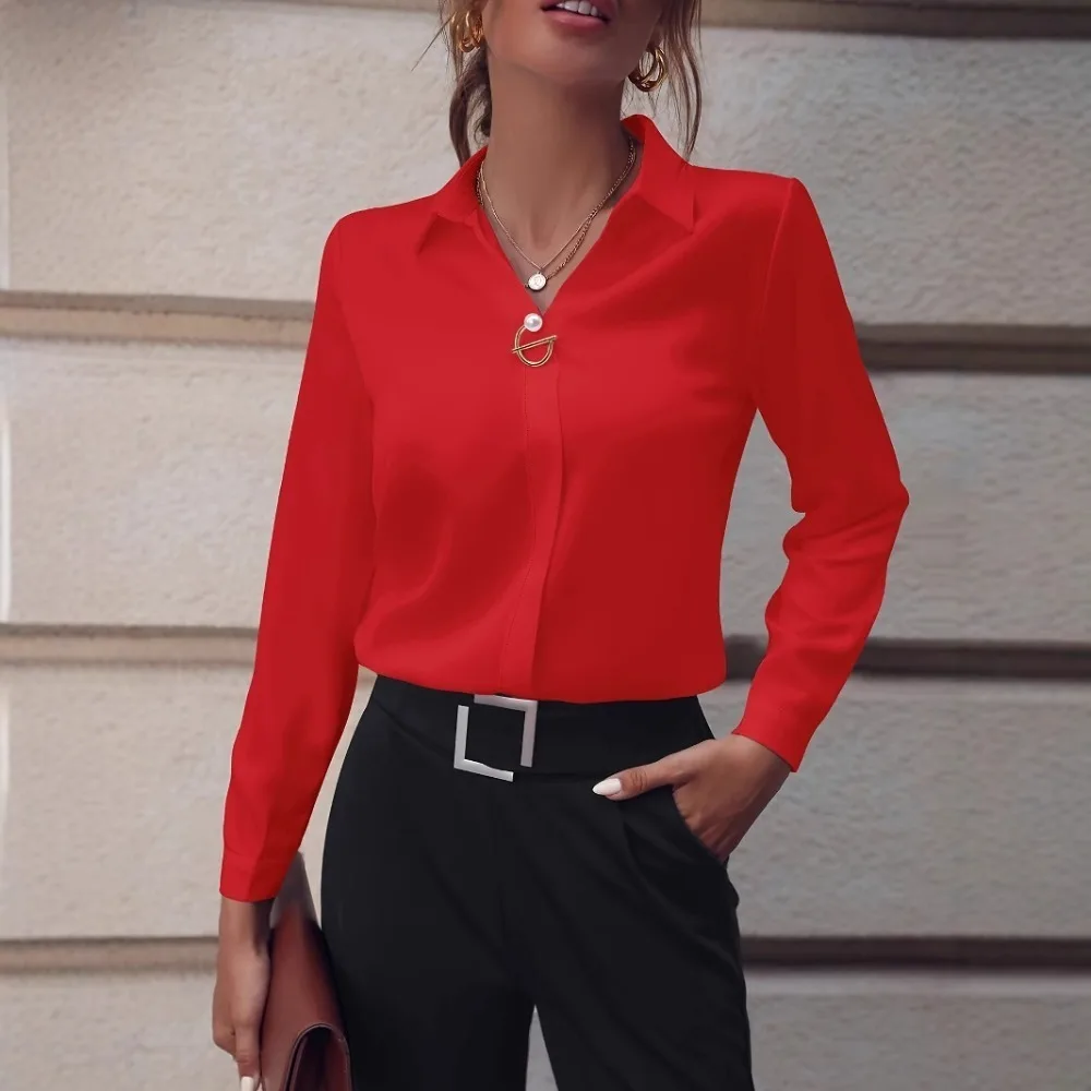 

Blouse Women Shirt Casual Womens Tops Fashion Clothes Streetwear Autumn Elegant Women's Clothing