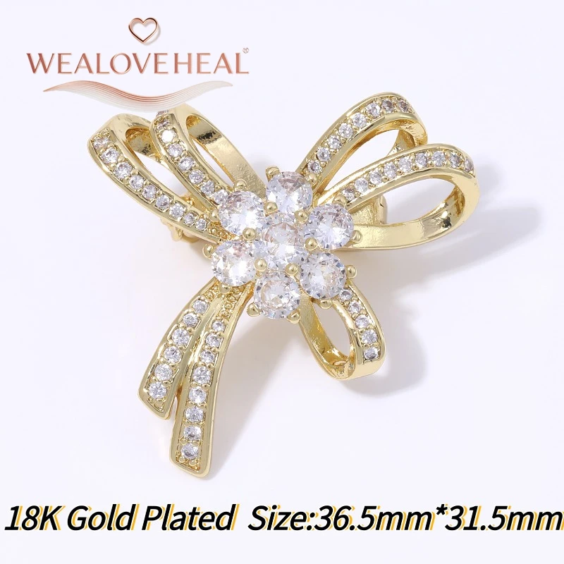 verschluss schmuck, schmuckherstellung zubehör, 18K Vergoldeter Messing-Doppelreihen-Blumen-Scroll-Perlenverschluss, Micro-Pavé-CZ-Blumencluster-Clip für DIY-Halsketten- und Armbandzubehör – Detail 25