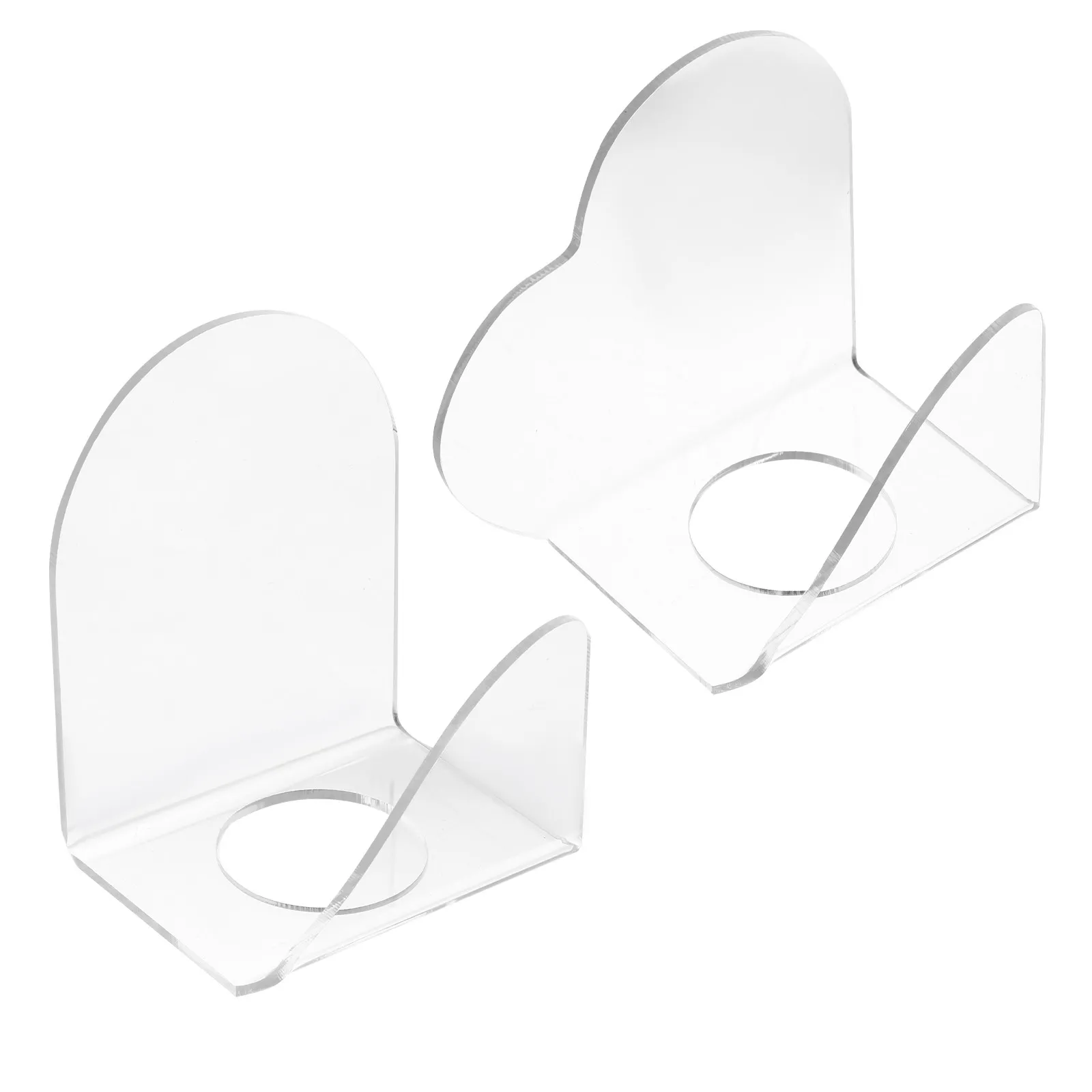 2Pcs Acrylic Nail Art Palettes Handheld Manicure Mixing Tools Portable Lightweight Easy Clean for DIY Salon