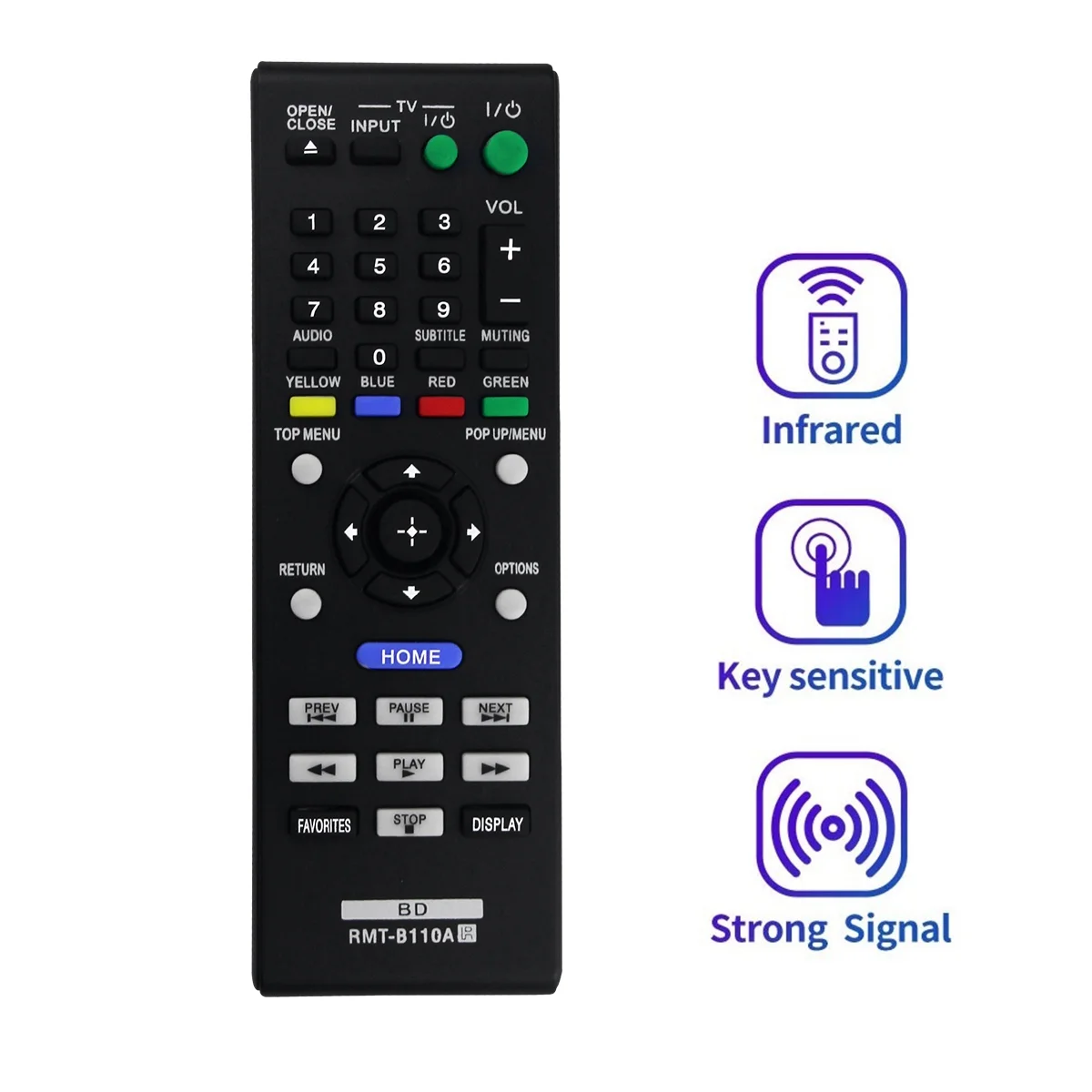 RMT-B110A Replace Remote for Sony Blu-Ray Disc DVD Player BDP-S580 BDP-S480 BDP-S280 BDP-S380 BDP-BX58 BDP-BX38 BDPS280