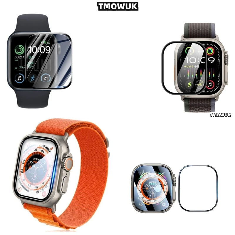

For Apple Watch 1 2 3 4 5 6 7 8 9 10 SE 38 41 45 44 42 49 MM, High Elasticity Film, Strong Impact Resistance.