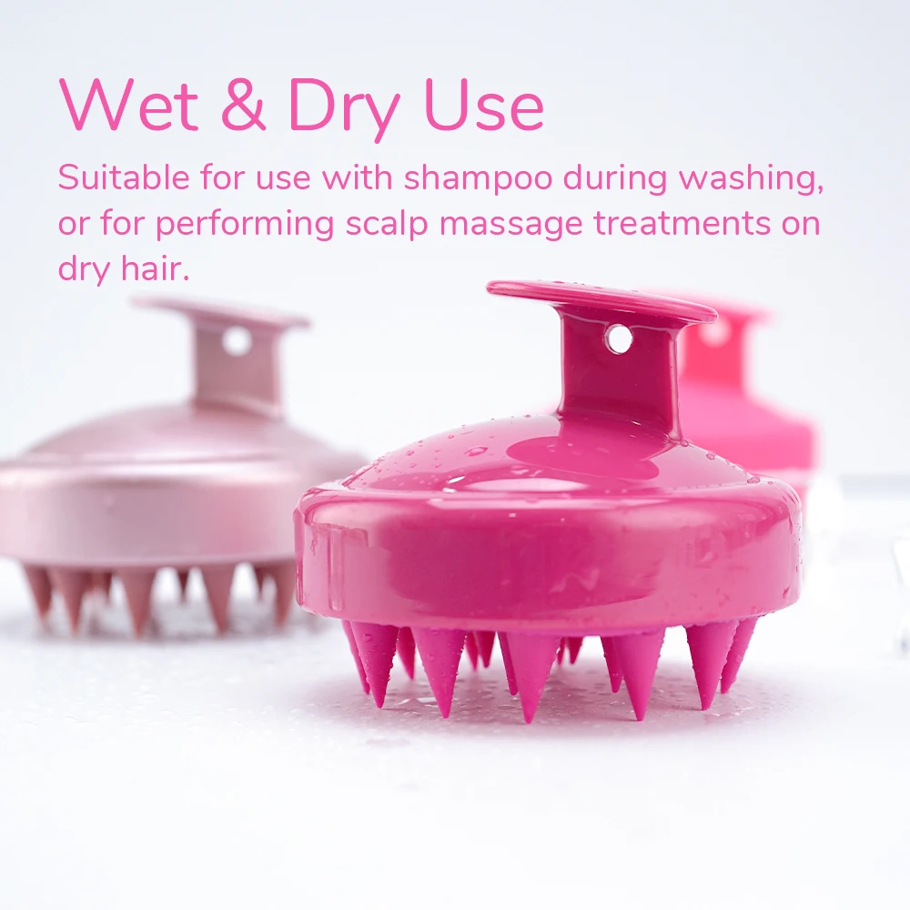 Silicone Hair Washing Brush Scalp Massage Comb Household Dry And Wet Dual‑Use Hair Washing Brush Hair Styling Tool Hanging Hole