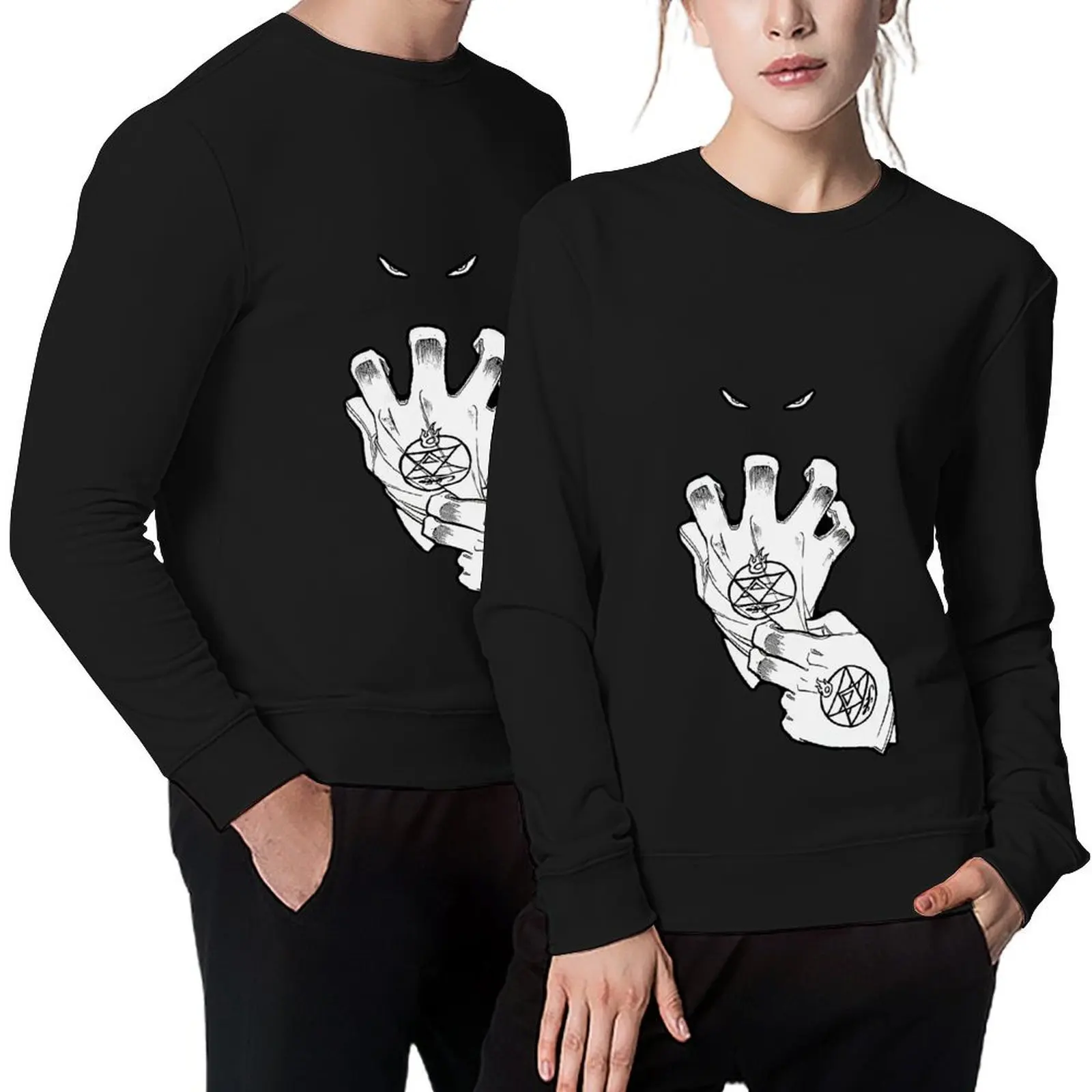 

Full Metal Alchemist - Alchemist Gloves & Eyes - No Text Pullover tracksuit mens clothing japanese style anime sweatshirt