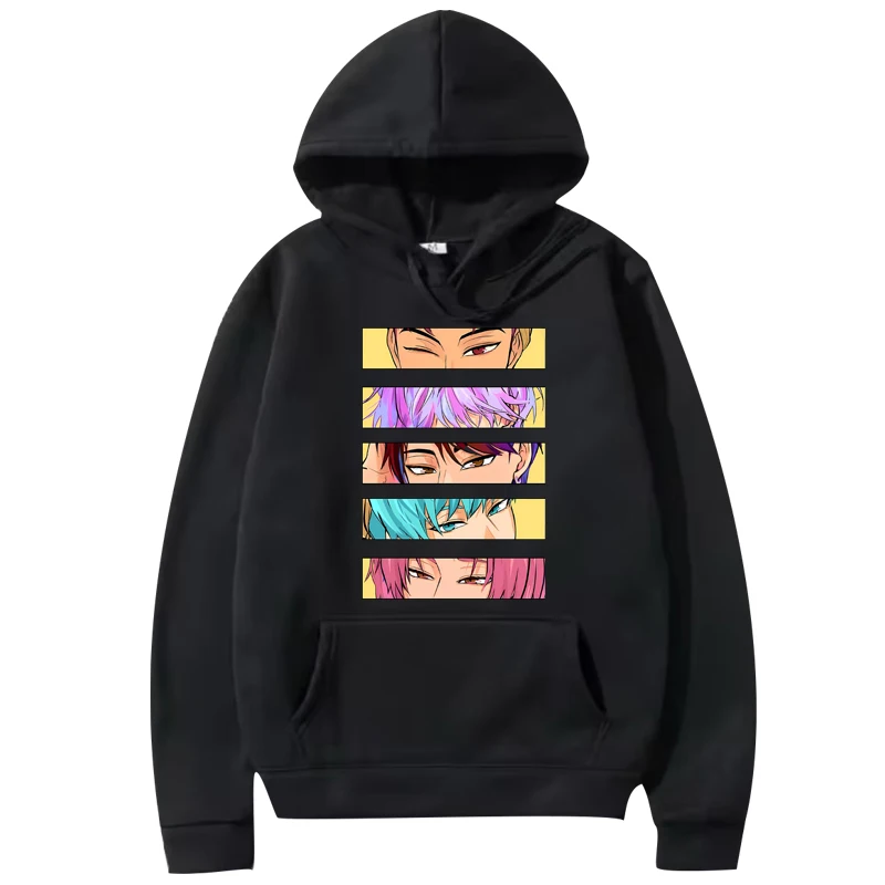 

Saja Boys Eyes Kpop Demon Hunters Essential hoodie men women vintage Long sleeve streetwear print Anime oversized hoodie unisex