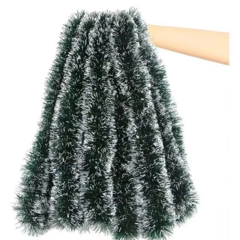 2M Wholesale Christmas Ribbon Garland Green Cane Tinsel Ribbons Xmas Tree Hanging Pendent Wreath Ornaments Home Party Supplies view 2