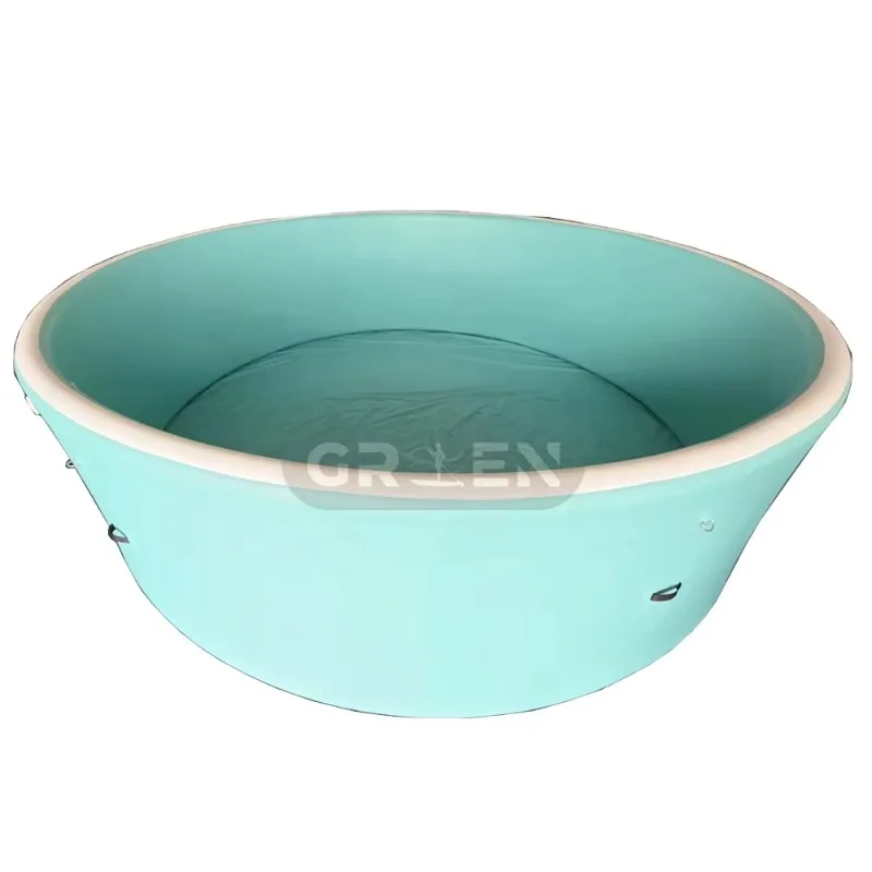 Piscina Inflable Portátil Personalizada para Exteriores, Comercial, Verde, con Tela Drop Stitch DWF, Piscina Infantil con Tecnología Drop Stitch