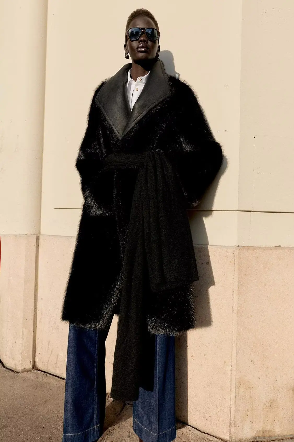 

Новая женская двусторонняя куртка-пальто с длинными рукавами и отложным воротником, имитация меха, свободный крой, на молнии, для молодежи, осень-зима