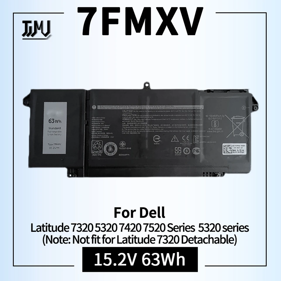 DELL Latitude 5320/7320/7420/7520 バッテリー Amazon.com: DELL 7FMXV Laptop Battery for Dell Latitude 5320 7320