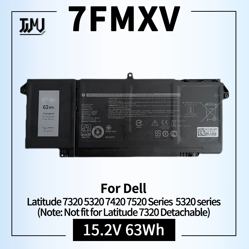 Substituição da Bateria de Células Dell Latitude 5320 7320 7420 7520 Latitude 5320 em 7320 em 7420 7fmxv
