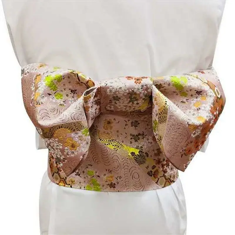 

Japanese Retro Multicolor Kimono Belt Women Wide Corset Cummerbunds Fashion Floral Printed Yukata Ethnic Style Dress Belt