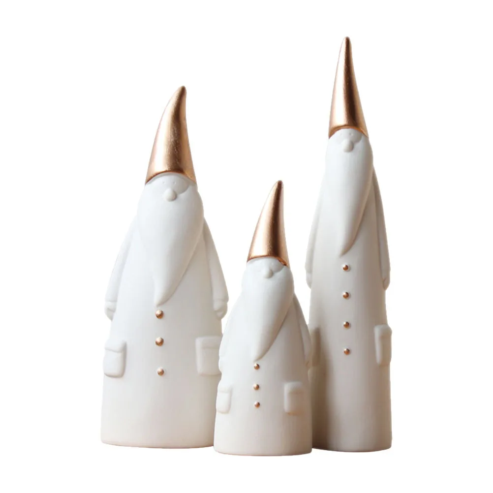 

3Pcs Santa Claus Adornment Creative Xmas Decoration Delicate Craft Festival Home Decor Santa Claus Adornment Xmas