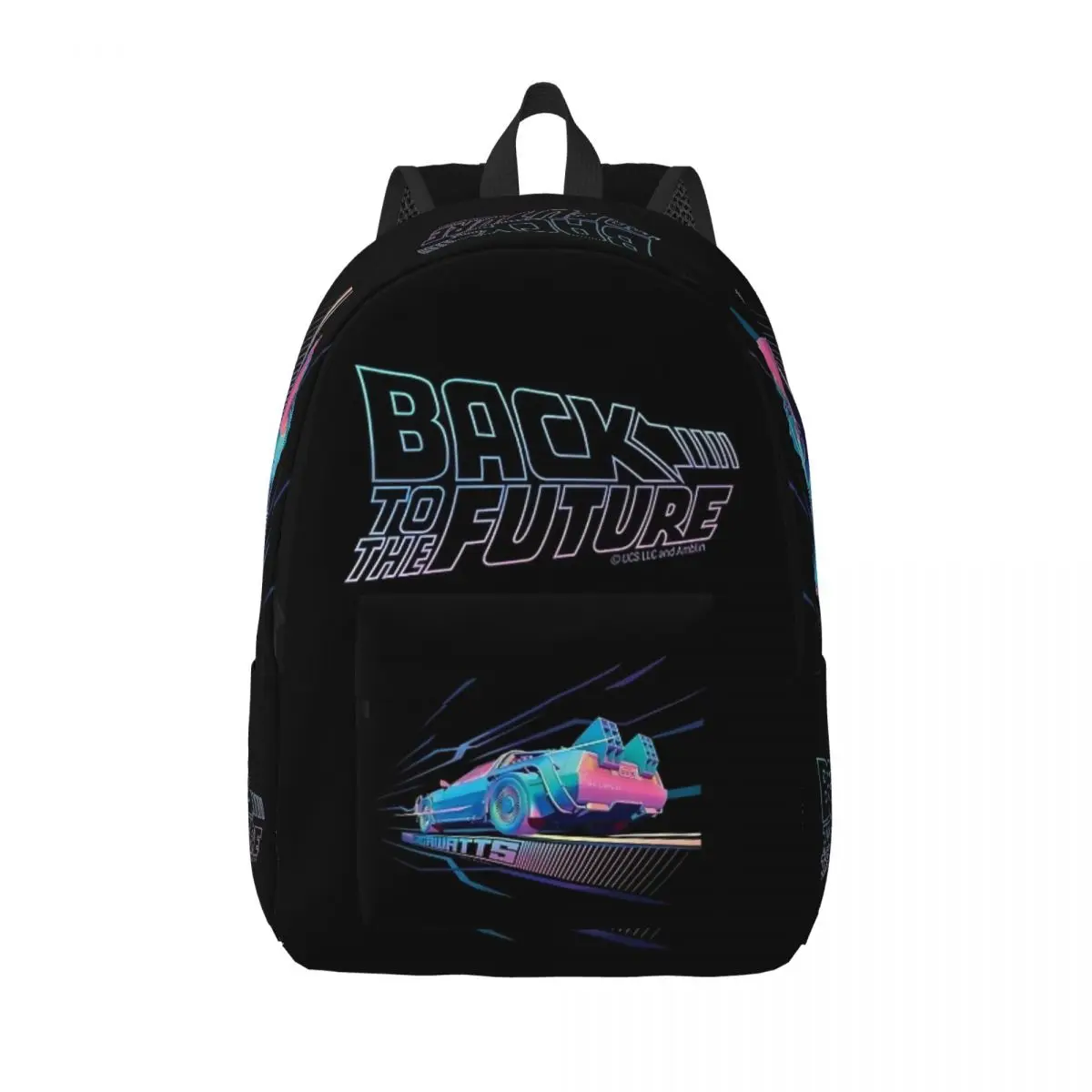 Retro 80s Back To The Future Teenage Backpack Student Hiking Travel Delorean Time Daypack for Men Women College Canvas Bags