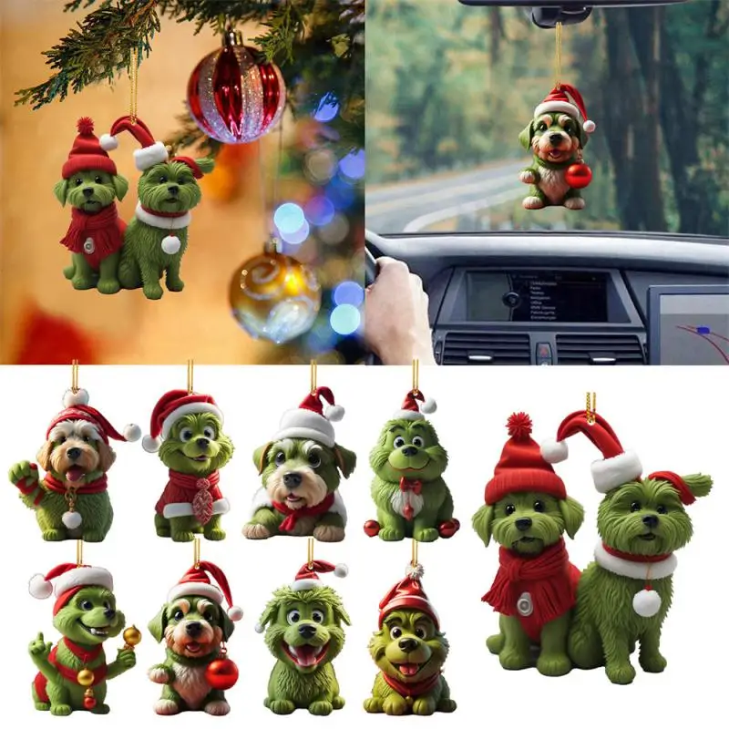 1pc Christmas Tree Decoration Small Pendant Acrylic Cute Dinosaur Decorations Christmas Decoration Pendant Accessories Gifts