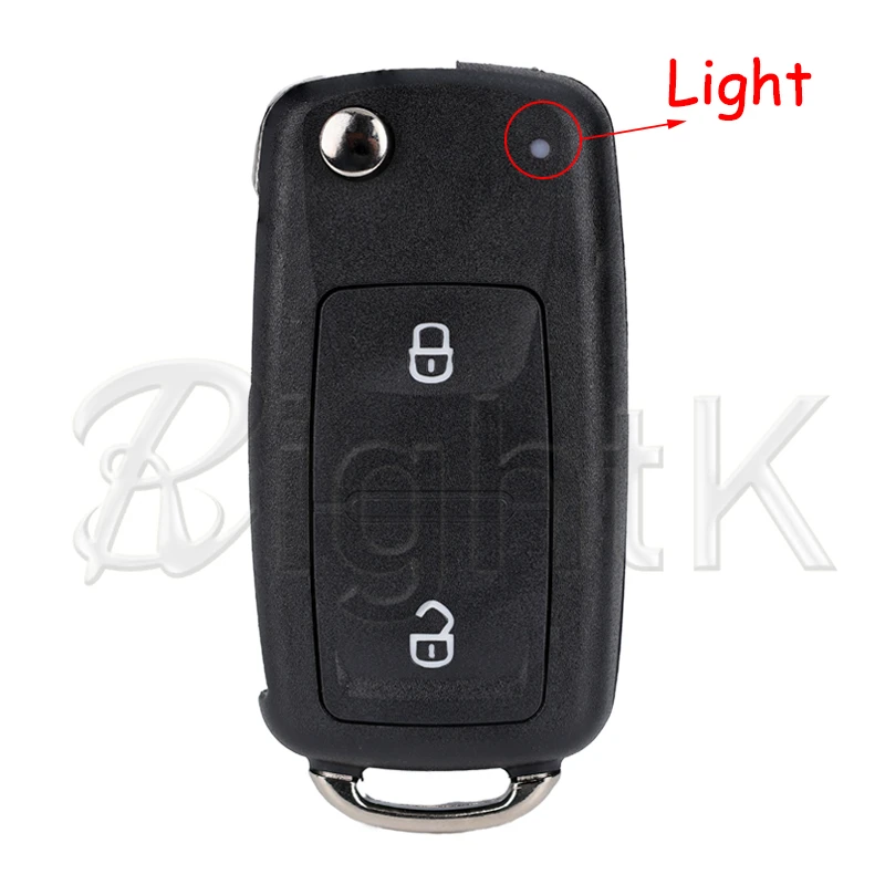 Chave remota do carro 434MHz ID48 para Volkswagen Skoda Seat VW Polo Sedan Passat Tiguan Golf 6 Eos Jetta 5K 0837202 AD Hu66 Flip Smart Ke