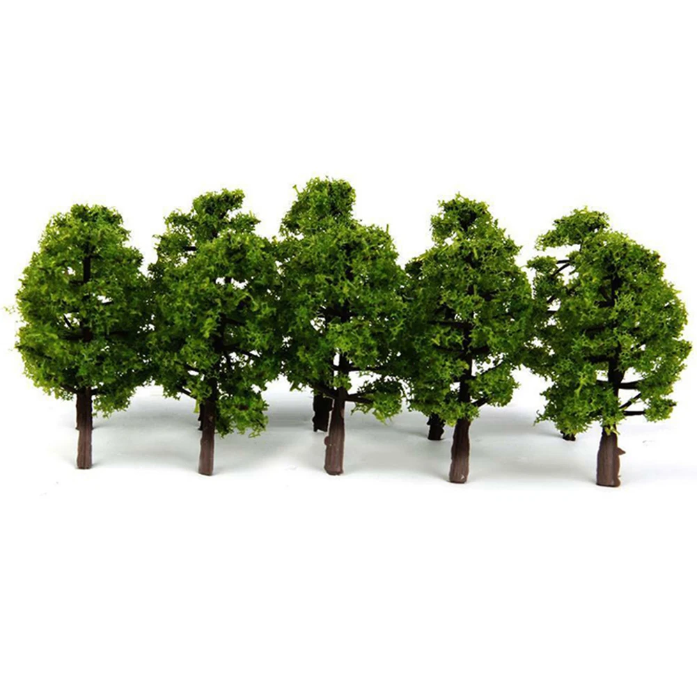 Árboles modelo 3D de 30-10 piezas, paisaje de árbol en miniatura Artificial, modelo de decoración, árboles de sauce, diseño de tren ferroviario, 3,5-15cm